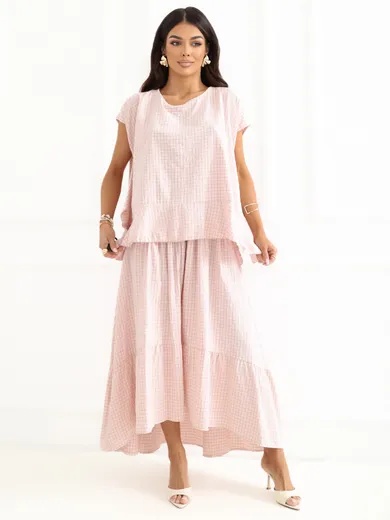 Spódnica damska, różowa, Italy Moda