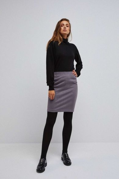 Spódnica damska, szara, Moodo