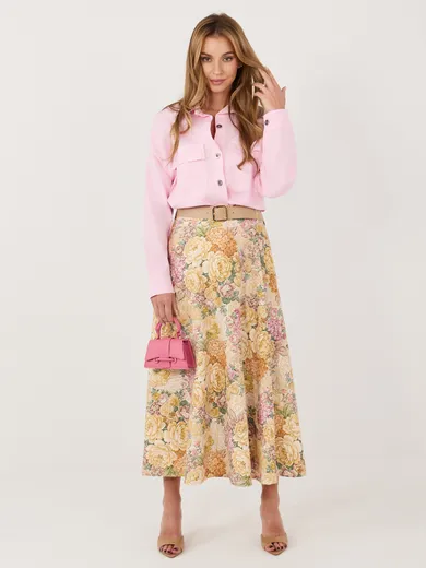 Spódnica damska, żółta, Italy Moda