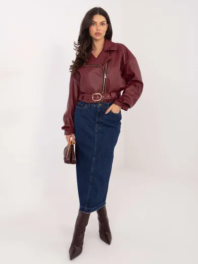 Spódnica jeansowa damska, granatowa, Sublevel