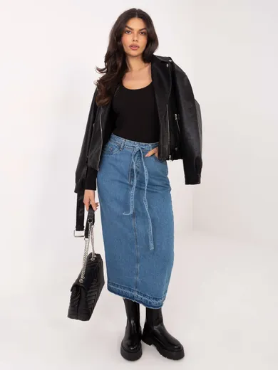 Spódnica jeansowa damska, niebieska, Sublevel