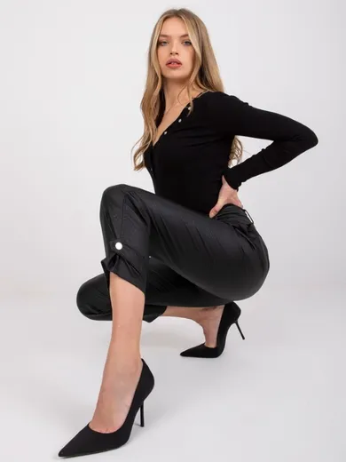 Spodnie damskie, czarne, Italy Moda