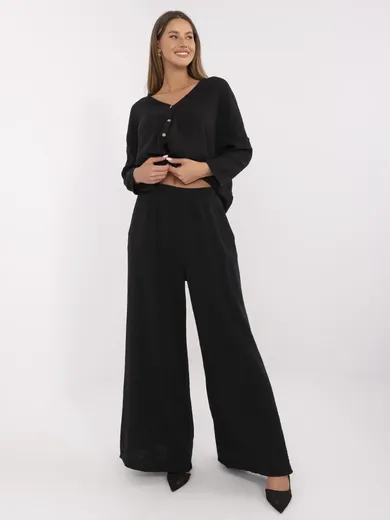 Spodnie damskie, czarne, Italy Moda