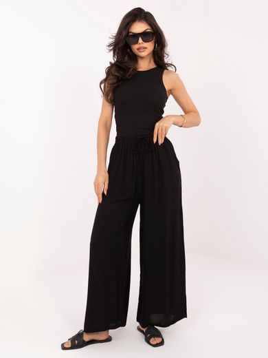 Spodnie damskie, czarne, Italy Moda