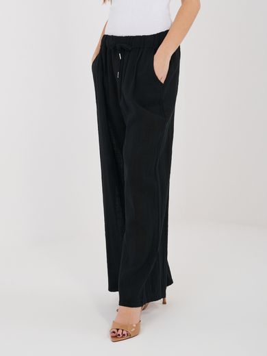 Spodnie damskie, czarne, Italy Moda
