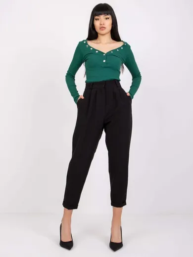 Spodnie damskie, czarne, Rue Paris