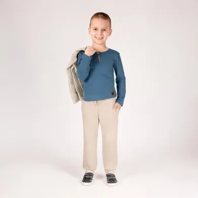 Spodnie dresowe chłopięce, beżowe, Nicol