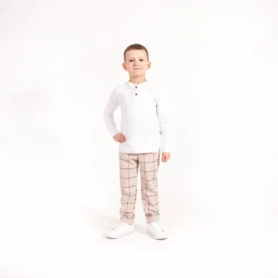 Spodnie dresowe chłopięce, beżowe, Nicol