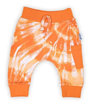 Spodnie dresowe chłopięce, pomarańczowe, Nicol