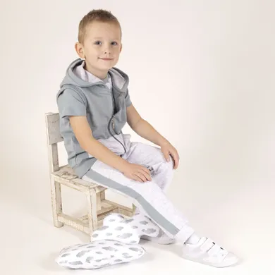 Spodnie dresowe chłopięce, szare, Nicol