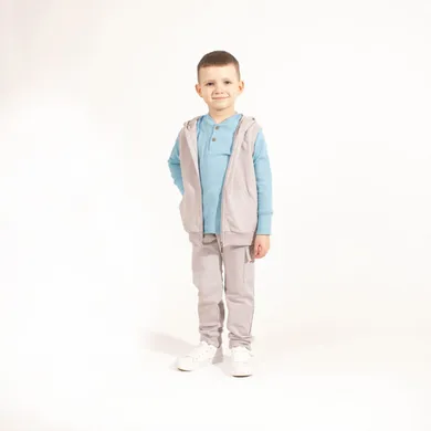 Spodnie dresowe chłopięce, szare, Nicol