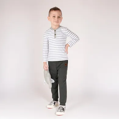 Spodnie dresowe chłopięce, szare, Nicol