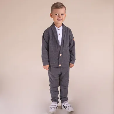 Spodnie dresowe chłopięce, szare, Nicol