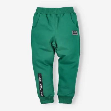 Spodnie dresowe chłopięce, zielone, Pandamello