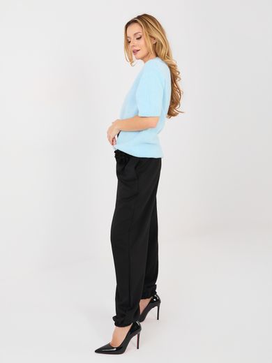 Spodnie dresowe damskie, czarne, Italy Moda