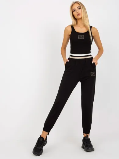 Spodnie dresowe damskie, czarne, Och Bella