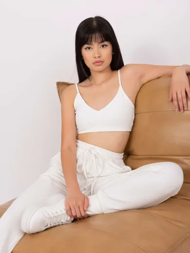 Spodnie dresowe damskie, ecru, Lakerta