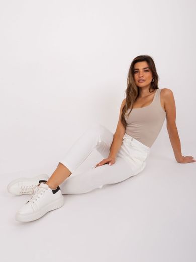 Spodnie dresowe damskie, ecru, Relevance