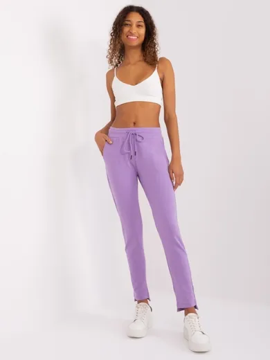 Spodnie dresowe damskie, fioletowe, Relevance