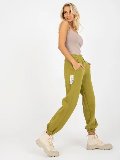 Spodnie dresowe damskie, khaki, Fancy