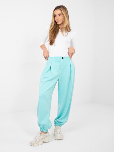 Spodnie dresowe damskie, miętowe, Italy Moda