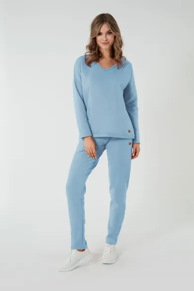 Spodnie dresowe damskie, plus size, niebieskie, Stella, Italian Fashion