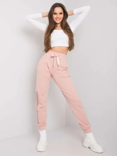 Spodnie dresowe damskie, różowe, Relevance