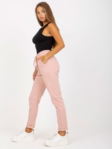 Spodnie dresowe damskie, różowe, Relevance