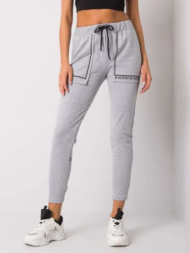 Spodnie dresowe damskie, szare, Relevance