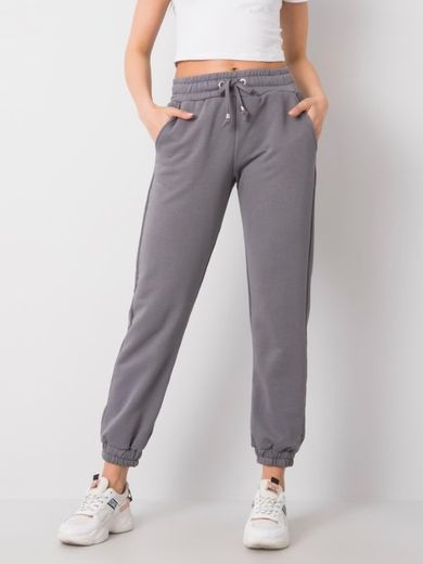 Spodnie dresowe damskie, szare, Rue Paris