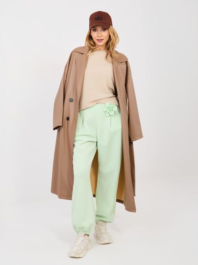 Spodnie dresowe damskie, zielone, Italy Moda