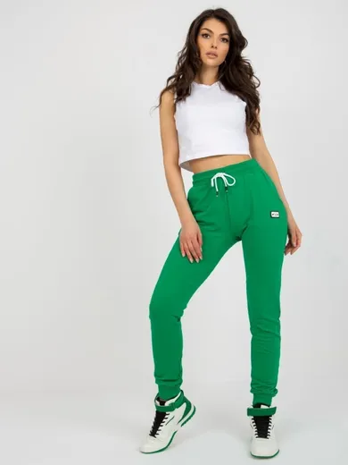 Spodnie dresowe damskie, zielone, Relevance