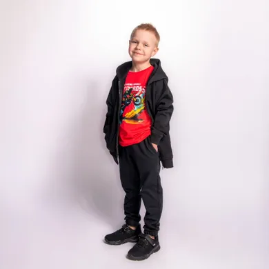 Spodnie dresowe dla chłopca, czarne, Tup Tup