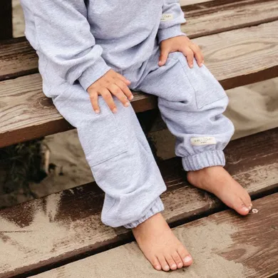 Spodnie dresowe dziecięce, szare, Eevi