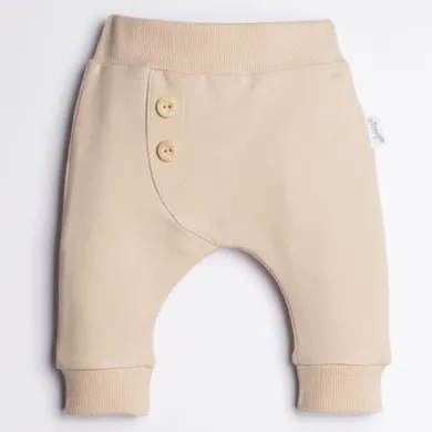 Spodnie dresowe dziewczęce, beżowe, Nicol