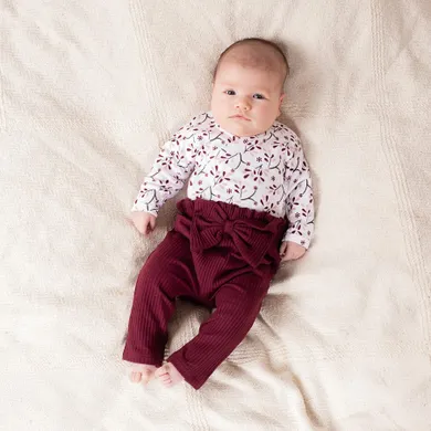 Spodnie dresowe dziewczęce, bordowe, Nicol