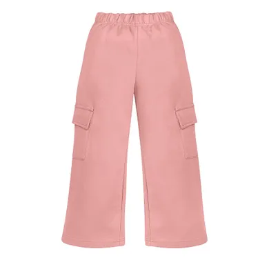 Spodnie dresowe dziewczęce, culotte, różowe, Pinokio