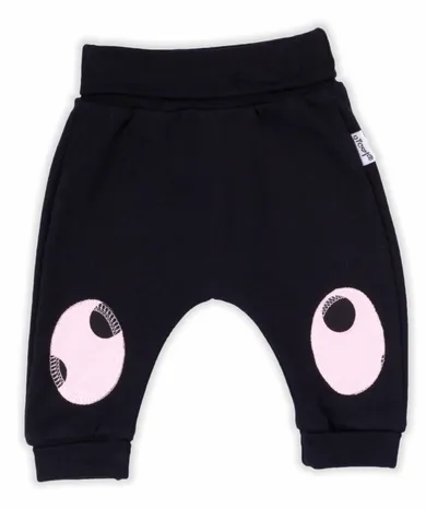 Spodnie dresowe dziewczęce, czarne, Nicol