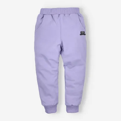 Spodnie dresowe dziewczęce, fioletowe, Pandamello