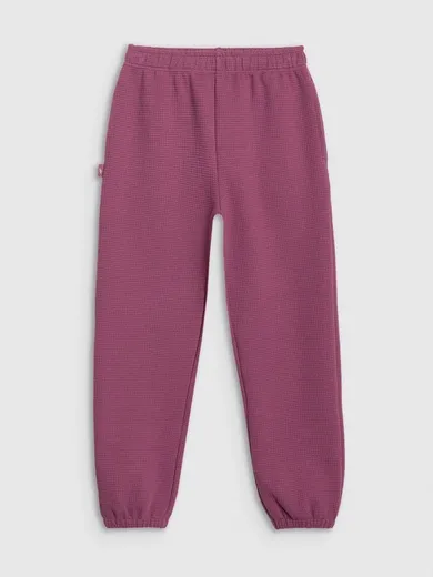 Spodnie dresowe dziewczęce, jogger, fioletowe, 4F