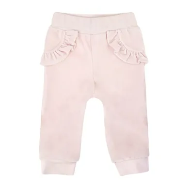 Spodnie dresowe dziewczęce, welurowe, różowe, Nicol