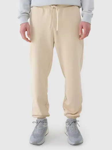 Spodnie dresowe męskie, beżowy, 4F