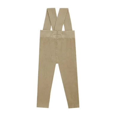 Spodnie dziecięce na szelkach, beżowe, Nicol
