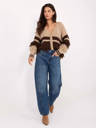 Spodnie jeansowe damskie, balloon, niebieskie, Sublevel