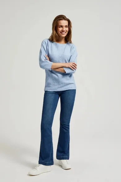 Spodnie jeansowe damskie, granatowe, Moodo