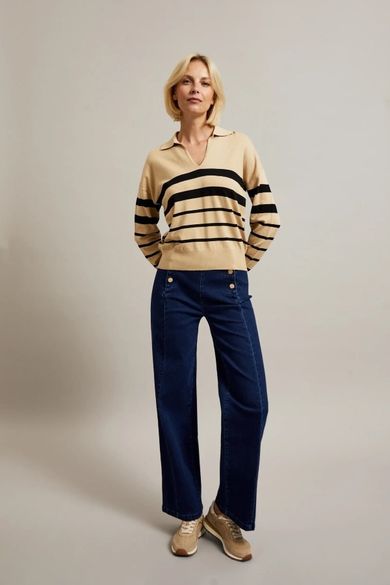 Spodnie jeansowe damskie, granatowe, Moodo