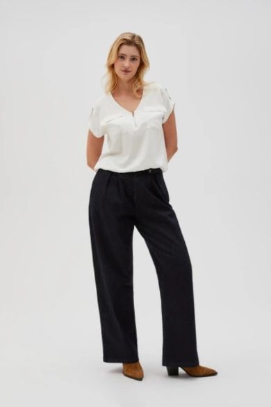 Spodnie jeansowe damskie, granatowe, Moodo