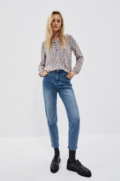 Spodnie jeansowe damskie, niebieskie, Moodo