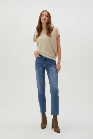 Spodnie jeansowe damskie, niebieskie, Moodo