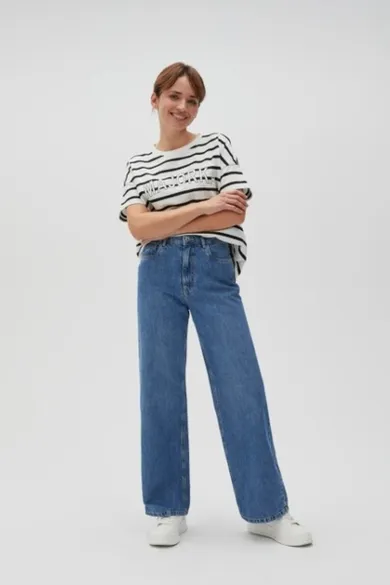 Spodnie jeansowe damskie, niebieskie, Moodo